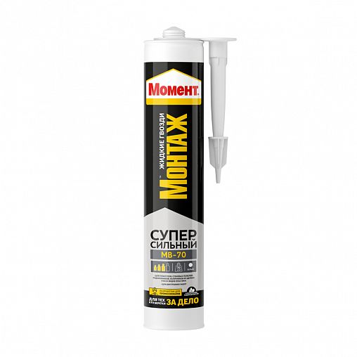 Клей монтажный Момент Монтаж Суперсильный MB-70, 400 г, белый фото