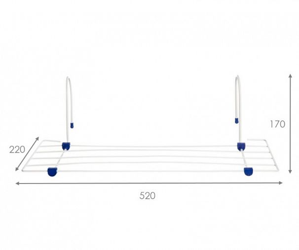 Сушилка для белья на батарею Violet Компакт, сушильное полотно 2,6 м фото