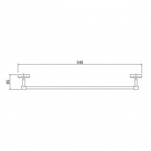 Полотенцедержатель Fashun A1601, хром фото