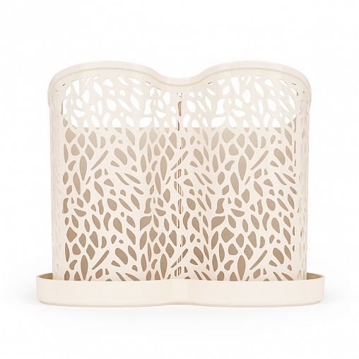 Подставка для столовых приборов Альтернатива Сердце, 16,5 x 16,5 x 15,3 см, бежевая фото