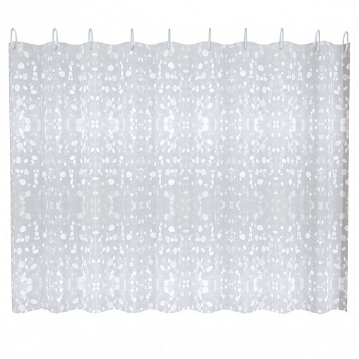 Штора для ванной Fashun 3D эффект, 180 x 200 см, полиэтилен, белая галька фото
