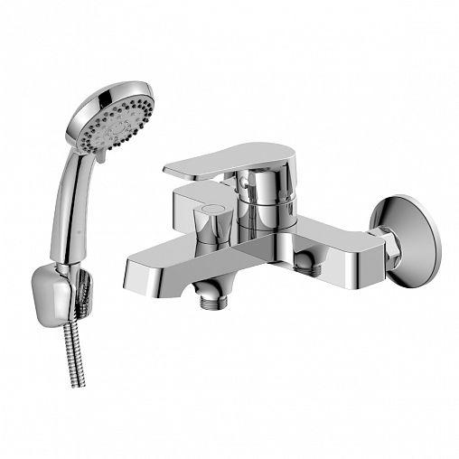 Смеситель для ванны с душем Decoroom DR23036, однорычажный, хром фото