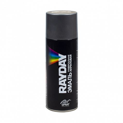 Краска аэрозольная акриловая Rayday RD-072, глянцевая, 520 мл, RAL 7040, серая фото