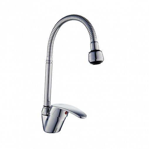 Смеситель для кухни Roegen RC001D, с гибким изливом, хром фото