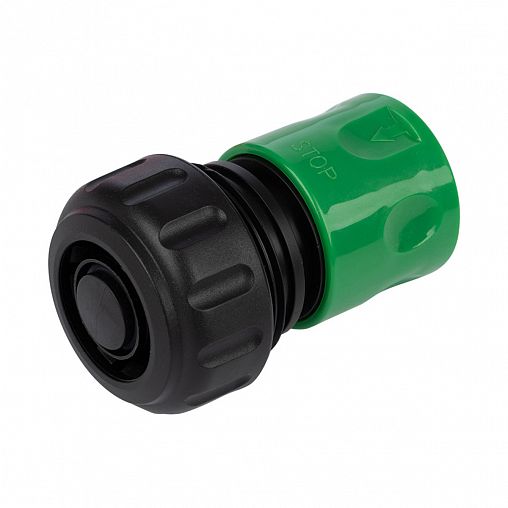 Соединитель для шлангов Park HL030, с системой быстрой фиксации и аквастопом, 3/4" фото