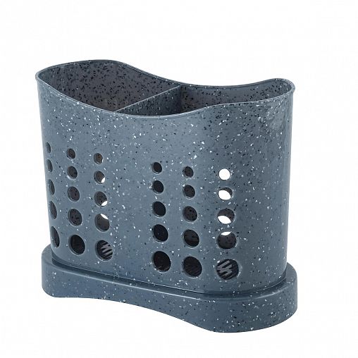 Сушилка для столовых приборов Plast Team Stone, 16,8 x 8,4 x 13,3 см, темный камень фото