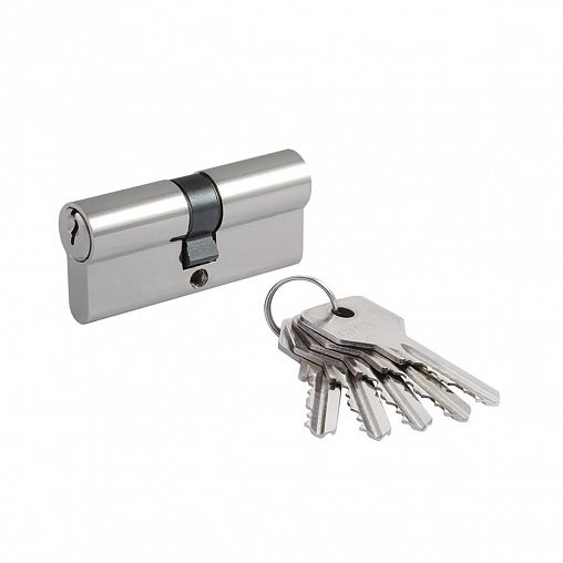 Цилиндровый механизм Нора-М STD AL Л-70 (35-35), ключ/ключ, хром фото