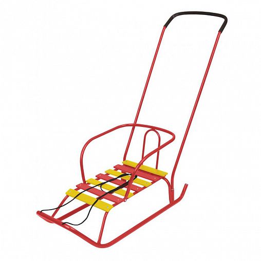 Санки детские Nika Ветерок 2, сиденье 46 x 29 см, алые фото