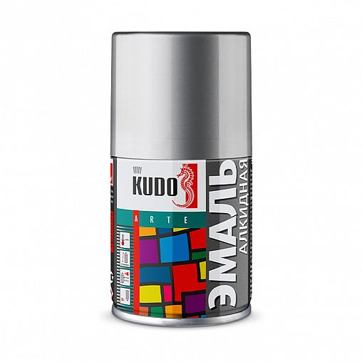 Аэрозольная алкидная краска Kudo KU-1003.2, 140 мл, RAL 3020, красная фото