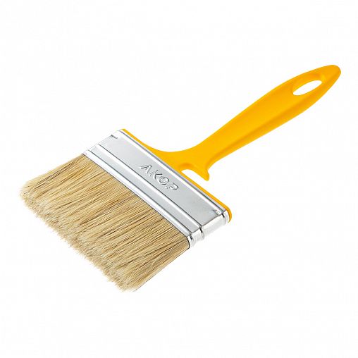 Кисть плоская для эмалей Акор Эксперт, смешанная щетина, пластиковая ручка, 100 x 12 мм фото