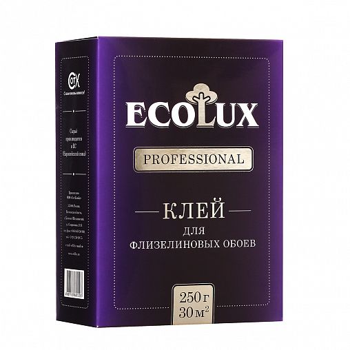 Клей для флизелиновых обоев Ecolux Professional, 250 г фото
