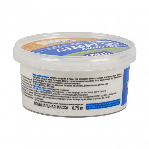 Шпатлевка по дереву Текс Профи, белая, 0,75 кг фото