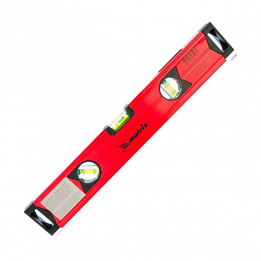 Уровень магнитный алюминиевый Matrix, усиленный, фрезерованный, 3 глазка (1 зеркальный), 400 мм фото