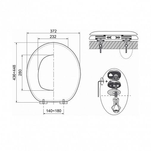 Сиденье для унитаза с микролифтом Wirquin Дуб, натуральное дерево фото