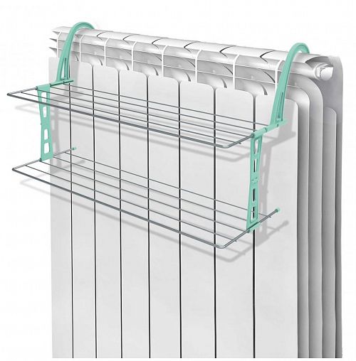 Сушилка для белья на батарею Nika, складная, сушильное полотно 6,1 м, серая фото