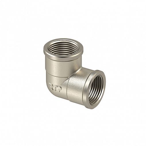 Уголок латунный РТП внутренняя-внутренняя резьба 1" фото