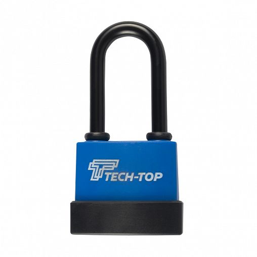 Замок навесной всепогодный Tech-Top T-02-01, с длинной дужкой, 113 x 56 x 28 мм, 3 ключа фото