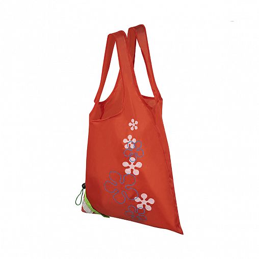 Сумка складная Рыжий кот Клубника, полиэстер, 33 x 55 см фото