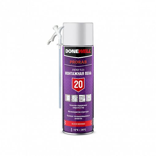 Бытовая монтажная пена Donewell Energy Flex 20, всесезонная, 650 мл фото