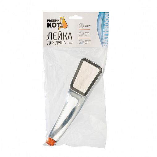 Лейка для душа Рыжий кот SHM, 1 режим, белая фото