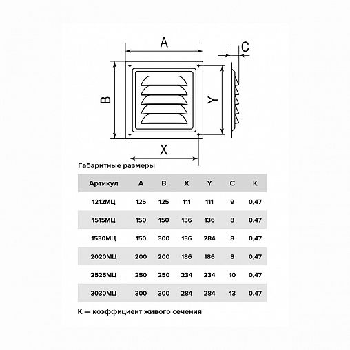 Разъемная вентиляционная решетка Era 1530МЦ, стальная, с сеткой, 150 x 300 мм фото