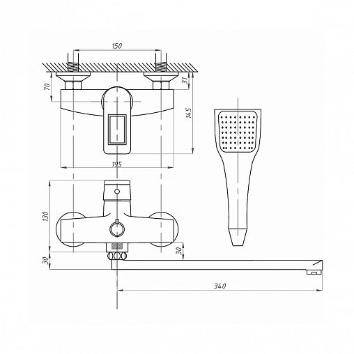 Смеситель для ванны с душем Fauzt FZS-W24, с длинным изливом, однорычажный, белый фото Смеситель для ванны с душем Fauzt FZS-W24, с длинным изливом, однорычажный, белый фото