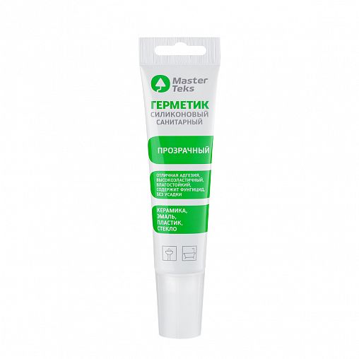 Силиконовый санитарный герметик MasterTeks Profimaster 9612960, 80 мл, прозрачный фото Силиконовый санитарный герметик MasterTeks Profimaster 9612960, 80 мл, прозрачный фото