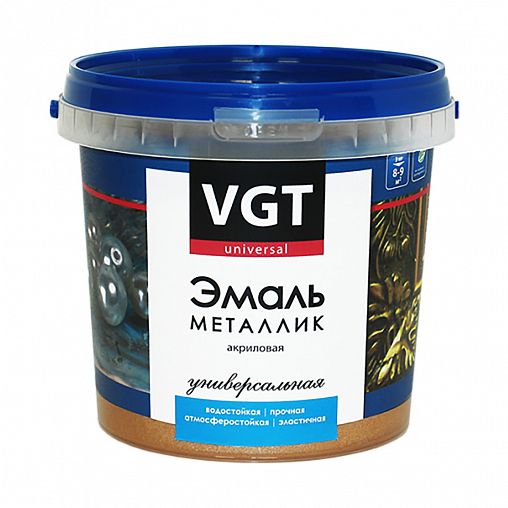 Эмаль универсальная VGT ВД-АК-1179 металлик, 1 кг, изумруд фото