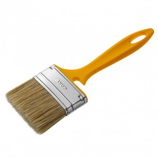 Кисть плоская для эмалей Акор Эксперт, смешанная щетина, пластиковая ручка, 70 x 12 мм фото