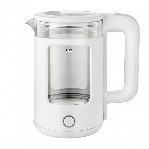Стеклянный чайник электрический Energy E-256, 1,5 л, белый фото