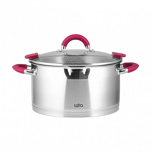 Кастрюля Lara Viva с крышкой, нержавеющая сталь, 2,2 л фото