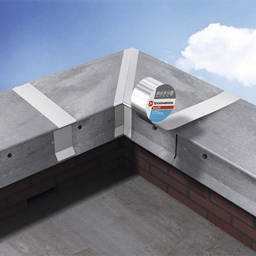 Лента-герметик самоклеящаяся Технониколь Nicoband, битумно-полимерная, 3 м x 10 см, серебристая фото