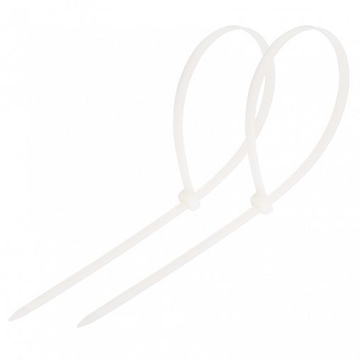 Хомут-стяжка Rexant, нейлон, 4,8 x 450 мм, 100 шт, белый фото