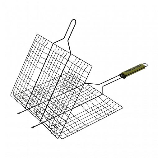 Решетка-гриль Boyscout с антипригарным покрытием + веер для мангала, 40 x 30 x 2,5 см фото