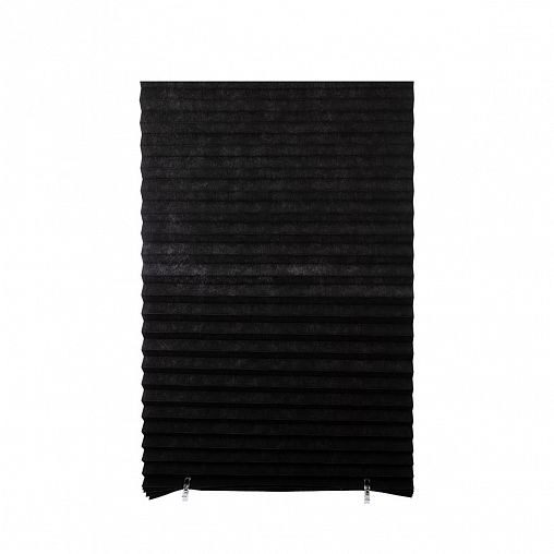 Штора плиссе самоклеящаяся Рыжий кот Skandi, 120 x 180 см, черная фото