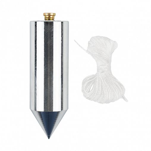 Отвес цилиндрический Шабашка, металл, шнур 5 м, 600 г фото