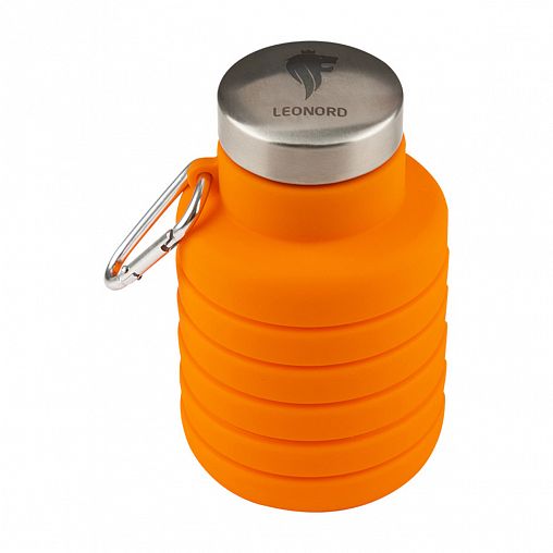 Бутылка для воды складная Leonord, силиконовая, 500 мл фото Бутылка для воды складная Leonord, силиконовая, 500 мл фото