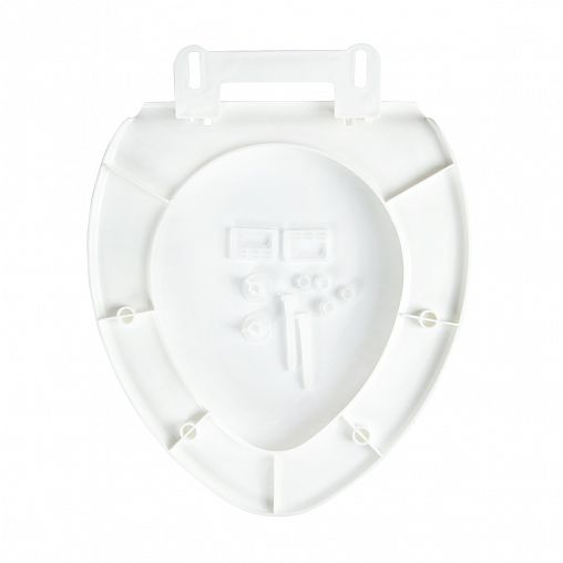 Сиденье для унитаза Мультипласт Групп, 46,5 x 37,5 x 5 см, белое фото
