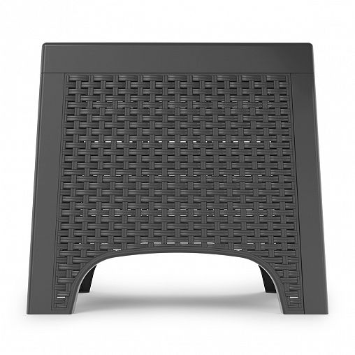 Стол садовый Альтернатива Ротанг Лайт, 43,5 x 43,5 x 39,5 см, графитовый фото