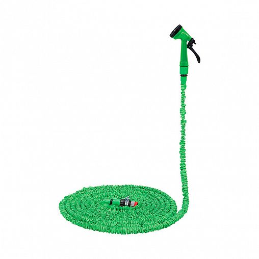 Набор для полива Park, шланг растягивающийся 1/2", 30 м, соединители, адаптер, пистолет фото