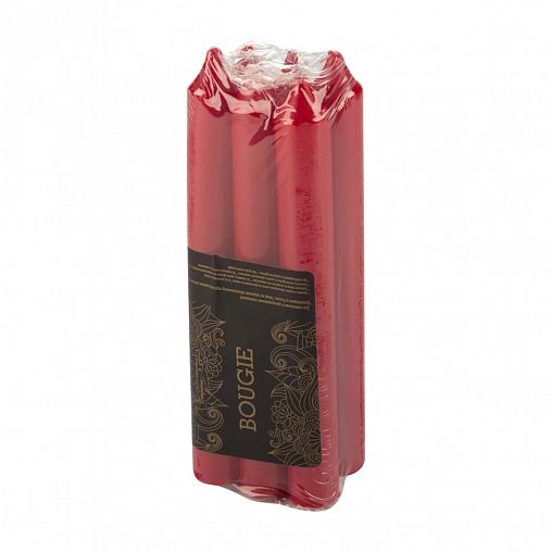 Свечи столовые Волшебная страна Simple, 6 шт, бордо фото