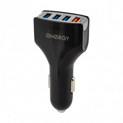 Автомобильное зарядное устройство Energy ET-17A, 4 USB, черное фото