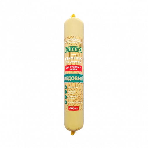 Акриловый герметик для дерева теплый шов Cemmix, 600 мл, медовый фото