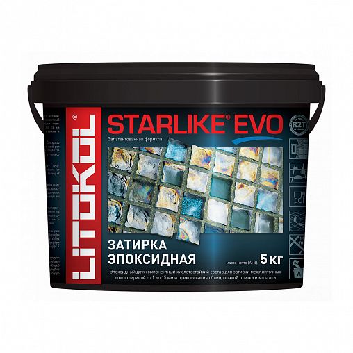 Затирка эпоксидная двухкомпонентная Litokol Starlike Evo S.235, Caffe, 5 кг фото
