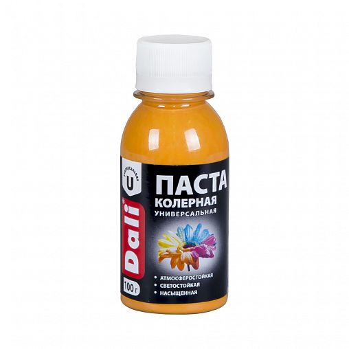 Паста колерная Dali, универсальная, 0,1 кг, оранжевая фото