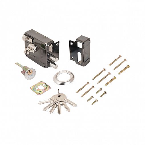 Замок накладной Аллюр 556 BN-R, 5 ключей фото