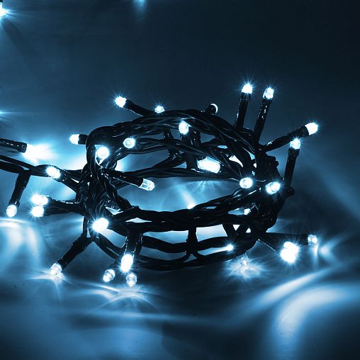 Электрогирлянда Vegas Нить, 200 LED ламп, 8 режимов, 20 м, холодный свет фото