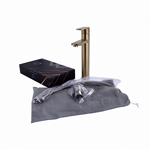 Смеситель для раковины с коротким изливом Fashun A51220-21, бронза фото