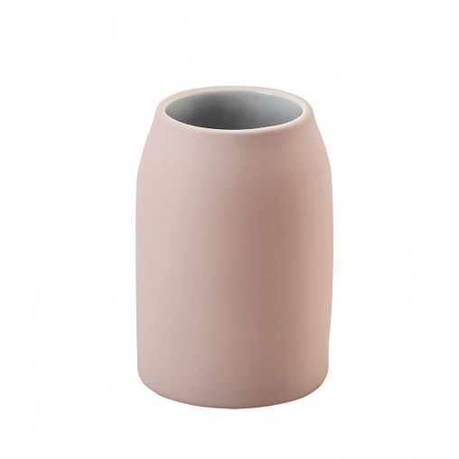 Стакан для зубных щеток Аквадекор Unna, керамика/резина, жемчужный фото