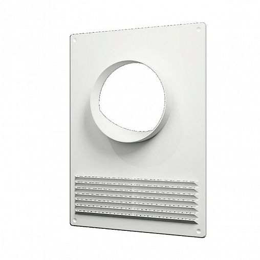 Площадка торцевая Era 120ПТПР, пластик, с решеткой, с фланцем 120 мм, 180 x 250 мм фото